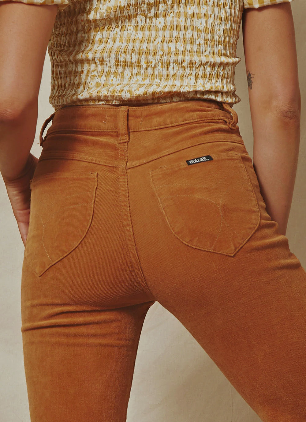 Rolla's Eastcoast Flare Pants - Tan Cord New & Most Loved 2 Rolla's Eastcoast Flare Pants - Tan Cord New & Most Loved