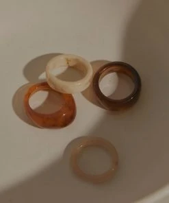 Peppermayo Sweet Emotions Ring Set - Neutrals New Accessories