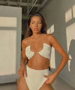 Vacancy Supply New & Most Loved Shallows Bandeau Bikini Top - Coconut Milk