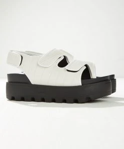 4th & Reckless Hugo Slide - White Croc PU New & Most Loved