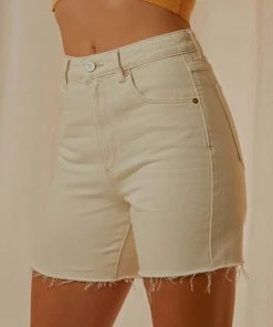 Abrand A Claudia Cut Off Short - Stone White New & Most Loved