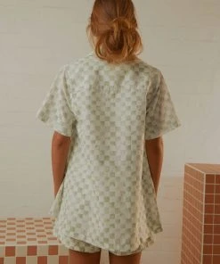 Cools Club New & Most Loved Safari Shirt - Sage Checker