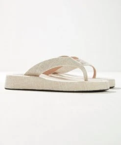 Cult Avenue Pixie Sandal - Oatmeal Linen New & Most Loved