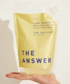 The Answer New & Most Loved Hand Sanitiser - 1L - Lemon Ironbark & Native River Mint
