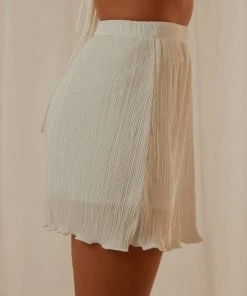 Peppermayo Exclusive Waves Of Light Mini Skirt - Ivory New & Most Loved