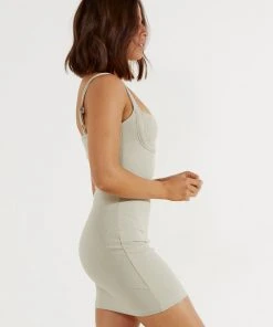 Peppermayo Carlotta Mini Dress - Khaki