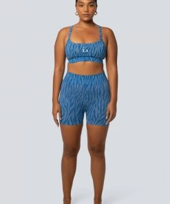 LaHana Swim Fleur Crop - Blue Zebra New & Most Loved