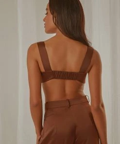 Peppermayo Exclusive New Space Crop - Choc Brown New & Most Loved