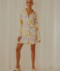 Charlie Holiday New & Most Loved Naomi Shirt Dress - Ibizia