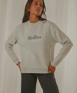 Rolla's New & Most Loved Slouch Sport Sweater - Grey Marle