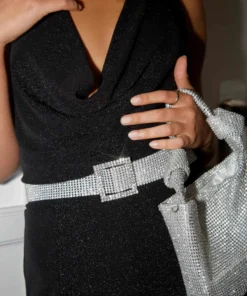 Peppermayo Heidi Diamante Belt - Silver