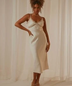 Peppermayo True Lovers Midi Dress - Ivory