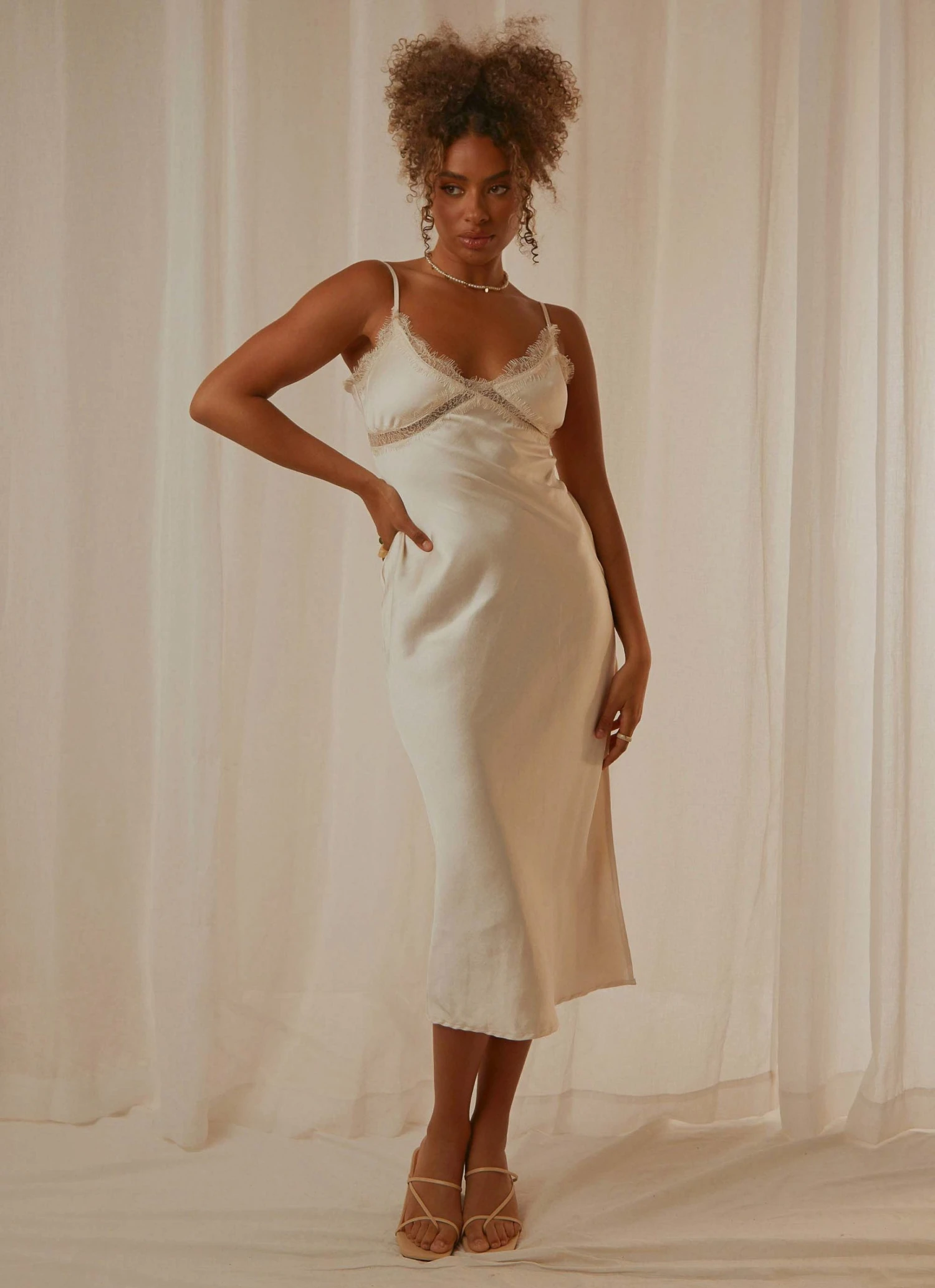 Peppermayo True Lovers Midi Dress - Ivory 1 Peppermayo True Lovers Midi Dress - Ivory