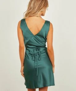Peppermayo Exclusive Audrey Vintage Slip Dress - Forest Green