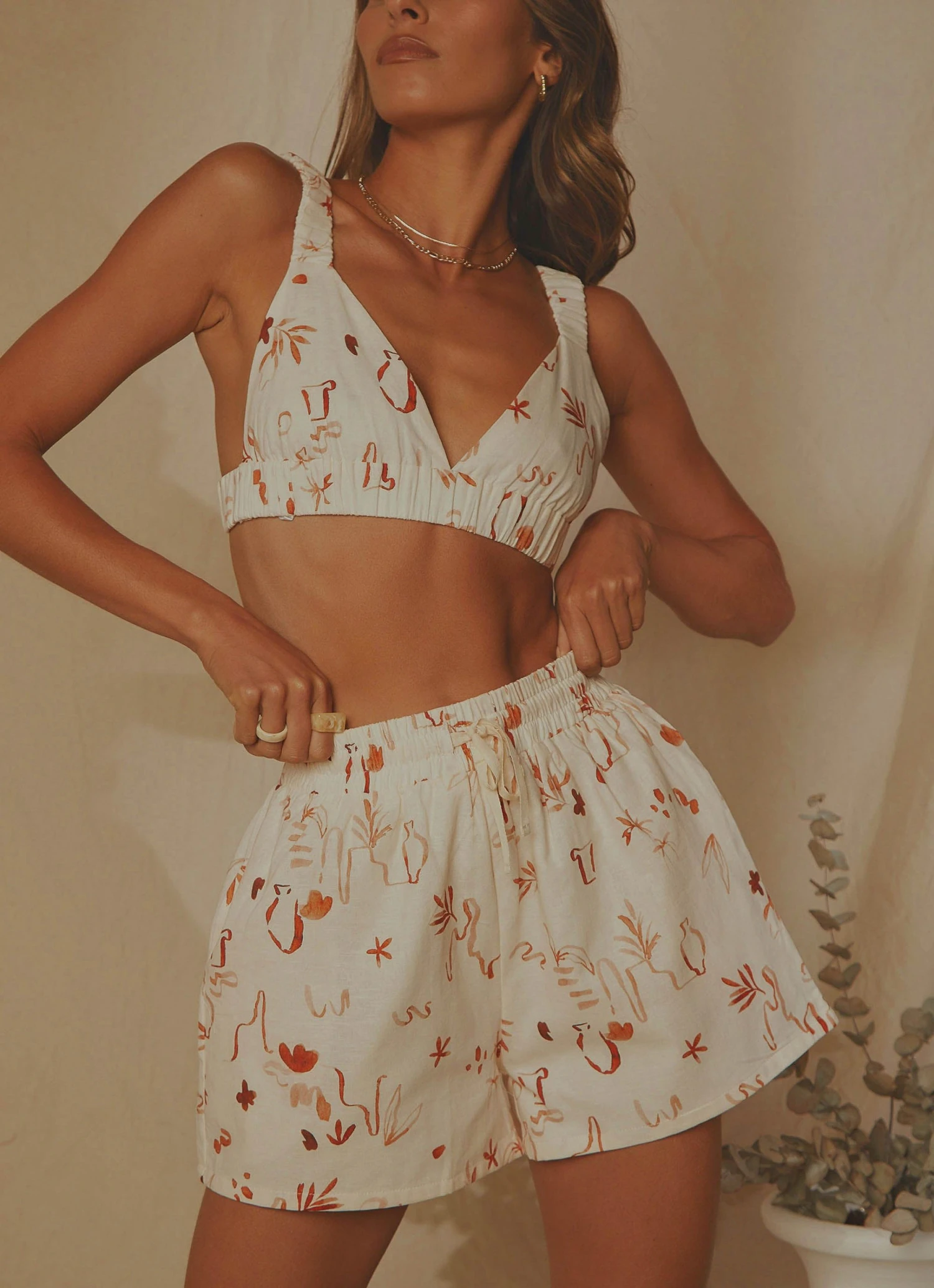 Peppermayo Exclusive New & Most Loved Raffi Linen Shorts - Safari 1 Peppermayo Exclusive New & Most Loved Raffi Linen Shorts - Safari