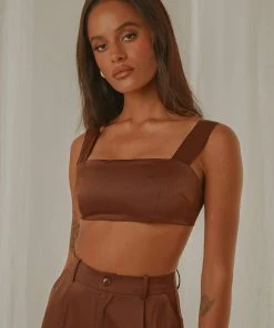 Peppermayo Exclusive New Space Crop - Choc Brown New & Most Loved