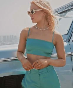 Riley Hubatka X Peppermayo Dolce Crop - Turquoise New & Most Loved