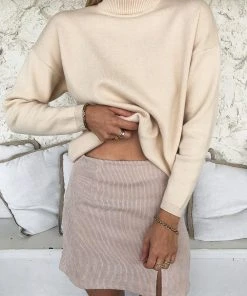 Peppermayo New Bottoms Perpetual Love Mini Skirt - Beige