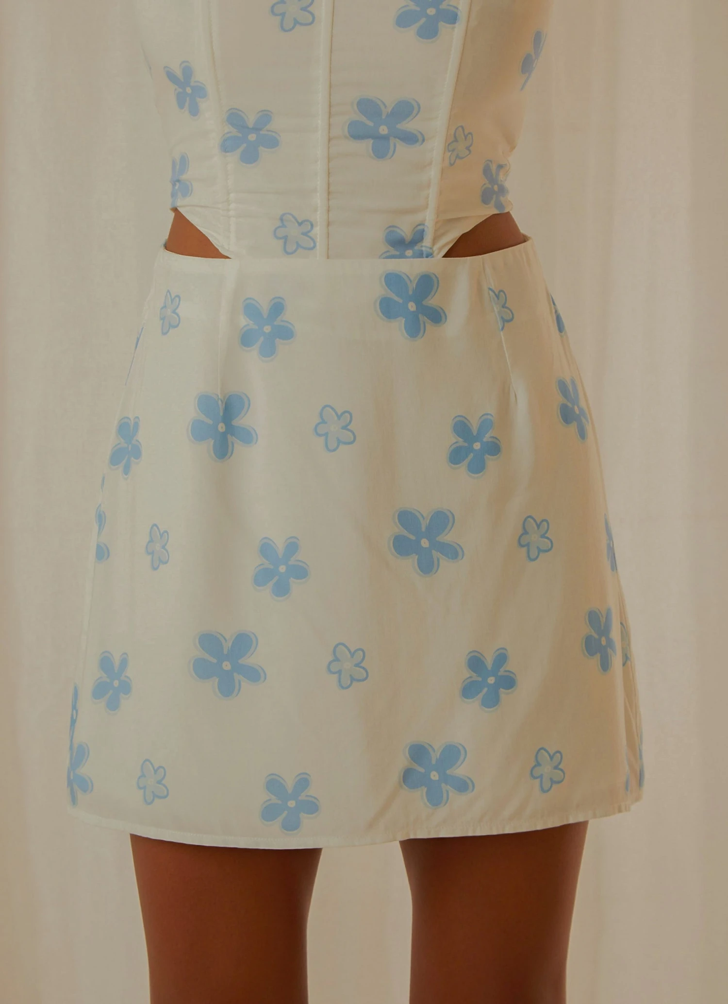 Peppermayo Exclusive New & Most Loved Springtime Picnics Mini Skirt - Blue Vista Floral 1 Peppermayo Exclusive New & Most Loved Springtime Picnics Mini Skirt - Blue Vista Floral