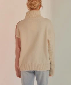 Peppermayo New & Most Loved Residence Knit Sweater - Baby Pink Patchwork