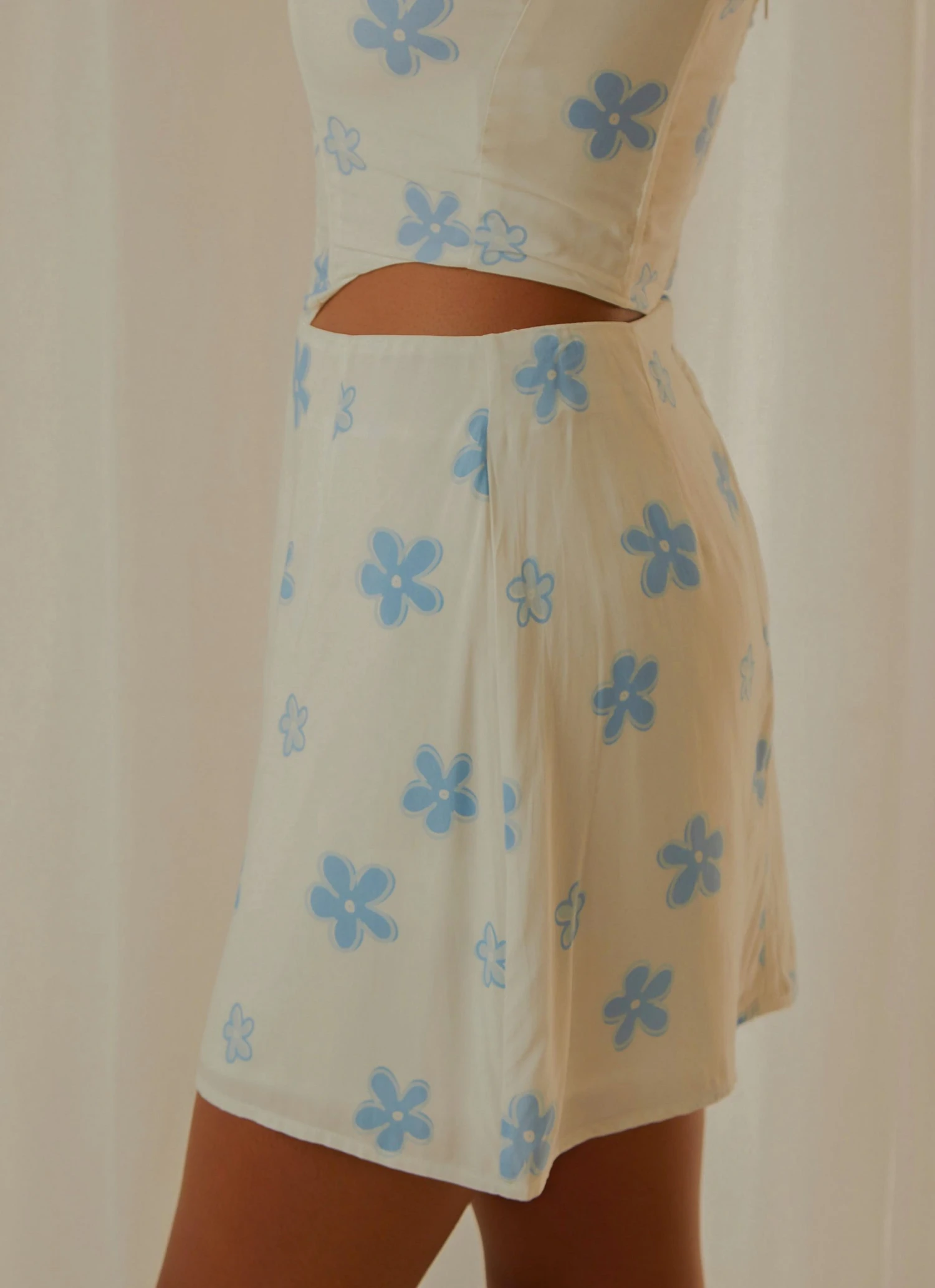 Peppermayo Exclusive New & Most Loved Springtime Picnics Mini Skirt - Blue Vista Floral 3 Peppermayo Exclusive New & Most Loved Springtime Picnics Mini Skirt - Blue Vista Floral
