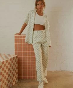 Cools Club California Pant - Sage Checker