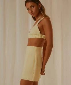 Peppermayo Exclusive All I See Crop Top - Butter