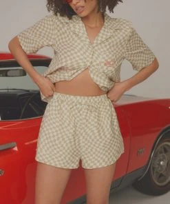 Vacancy Supply New & Most Loved Blaze Organic Linen Shorts - White-Crème