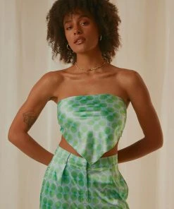 Peppermayo Exclusive New & Most Loved Better Retro Scarf Top - Seafoam