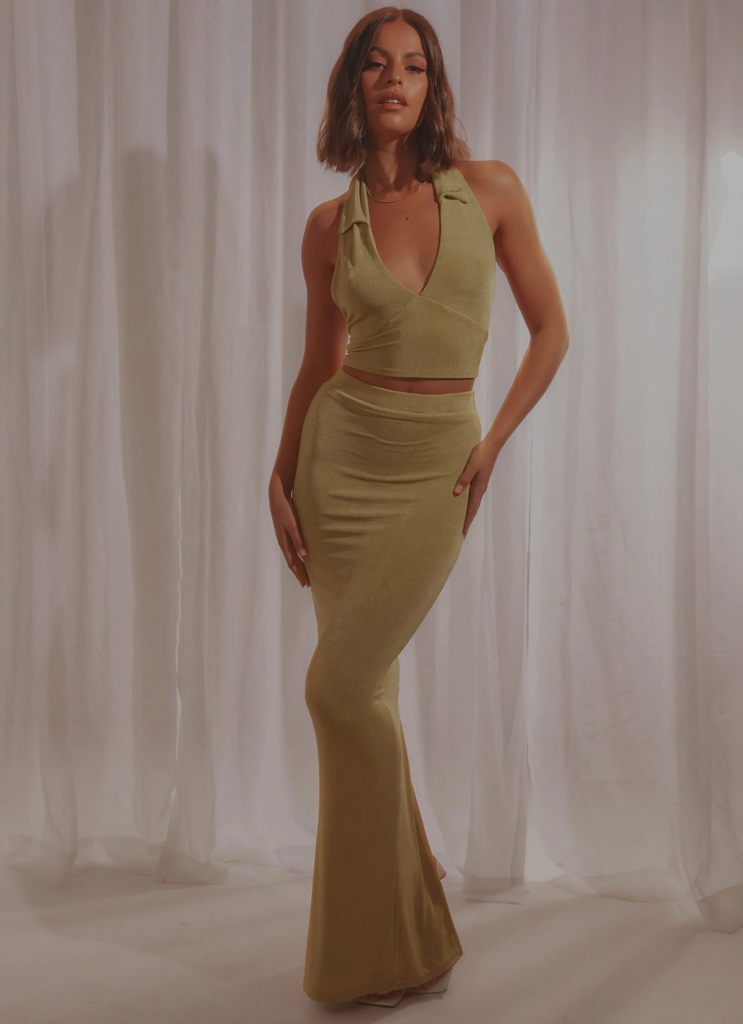 Peppermayo Exclusive New & Most Loved On Arrival Midi Skirt - Lime Green 1 Peppermayo Exclusive New & Most Loved On Arrival Midi Skirt - Lime Green