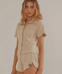 Vacancy Supply Holiday Terry Shirt - Beige 10 Vacancy Supply Holiday Terry Shirt - Beige