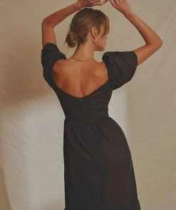 National Breast Cancer Foundation X Peppermayo Europe Local Linen Maxi Dress - Black New & Most Loved