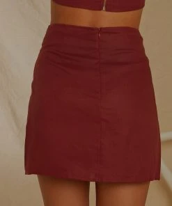 Peppermayo Exclusive European Edition Mini Skirt - Burgundy New & Most Loved