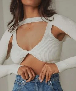 Peppermayo Ride With Me Knit Set - White