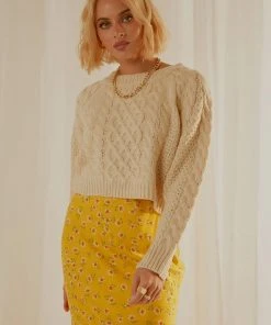 Peppermayo Hold Onto You Knit Sweater - Cream New & Most Loved 7 Peppermayo Hold Onto You Knit Sweater - Cream New & Most Loved