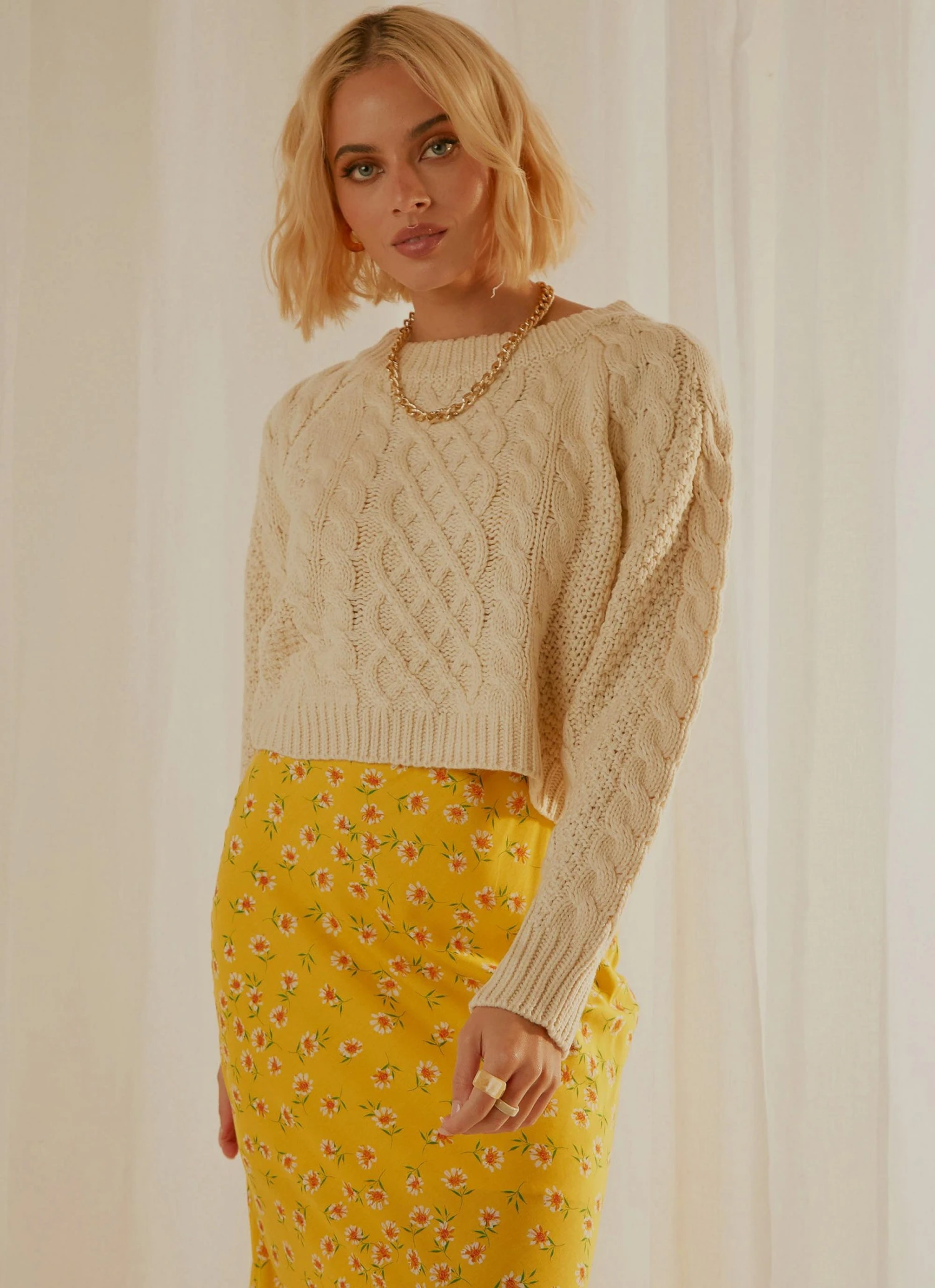 Peppermayo Hold Onto You Knit Sweater - Cream New & Most Loved 3 Peppermayo Hold Onto You Knit Sweater - Cream New & Most Loved