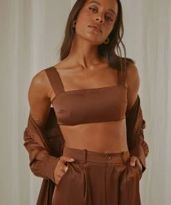 Peppermayo Exclusive New Space Crop - Choc Brown New & Most Loved