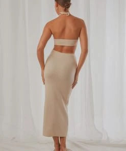 Peppermayo Exclusive Margaux Knit Midi Dress - Cream New & Most Loved