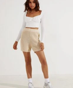 Peppermayo Our World Knit Shorts - Beige