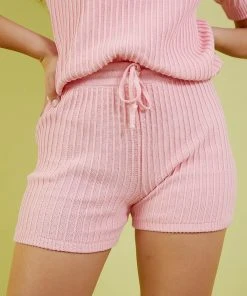 Rue Stiic New Bottoms Evy Knit Shorts - Pink