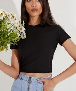 Afends New & Most Loved Rosa - Hemp Fitted Tee - Black