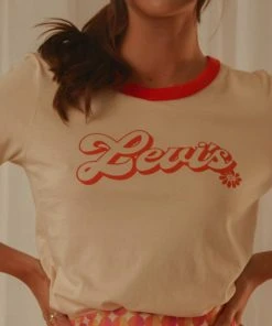 Script Levi's Tee - Peach Puree New & Most Loved