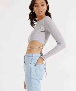 Peppermayo Streetstyle Top - Grey New & Most Loved
