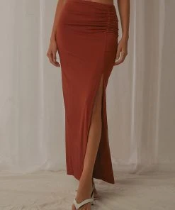 Peppermayo Talk About Love Skirt - Brown