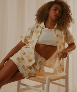 Peppermayo Exclusive New & Most Loved Fruit Bowl Mini Skirt - Lemonata