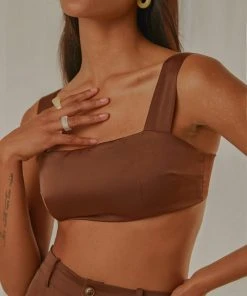 Peppermayo Exclusive New Space Crop - Choc Brown New & Most Loved