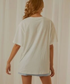 Charlie Holiday Tropicana Boyfriend Tee - White