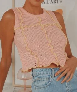 Peppermayo New Tops Like The Sun Knit Top - Pink