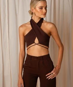 Peppermayo Exclusive On The Run Crop - Choc Brown 7 Peppermayo Exclusive On The Run Crop - Choc Brown