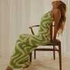 Peppermayo Exclusive Cali Sweetheart Knit Maxi Dress - Lime Wave New & Most Loved